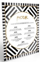Lucite Square Ushpezin Sukkah Decoration Onyx Design 20" x 16"