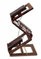 Additional picture of Shalsheles Wooden Tabletop Shtender Book Stand Adjustable 3 Position 2 Tone Dark Oak
