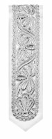 Atara Gefluchtene Silver Metallic Wire Embroidered Loop Design 4.5"