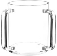 Lucite Wash Cup Round Cup Clear Handles