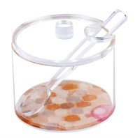 Additional picture of Lucite Round Honey Dish Colorful Painted Base