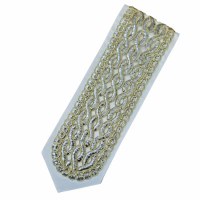 Atara Gefluchtene Gold Silver Colored Woven Rope Design 5.5"