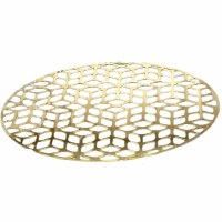 Additional picture of Lucite Chargers Laser Cut Design Gold 13" 4 Pack