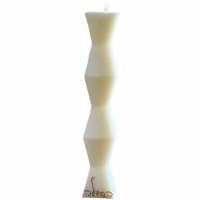 Tall Havdallah Candle Stackable Design Gold 11"