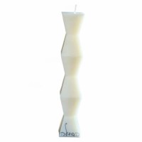 Tall Havdallah Candle Stackable Design Silver 11"