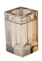 Additional picture of Crystal Matches Holder Fragrant Diffuser Rectangle Shape Amber 4.7"