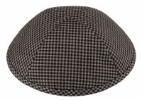 iKippah Black Gray Check Size 5