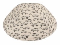 iKippah Car Sketches Cream Black Size 5