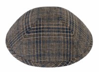 iKippah Pine Plaid Brown Blue Size 4