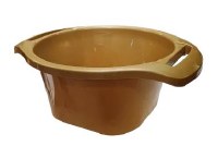 Plastic Wash Bowl with Handles Gold