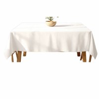 Polyester Tablecloth Stain Resistant Woven Design White 70" x 160"