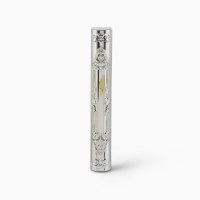 Silver Plated Mezuzah Case Intricate Floral Forma Style Design Silver 15cm by Hazorfim
