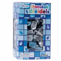 Plastic Dreidel Metallic Blue and Silver Small Size 100 Pack