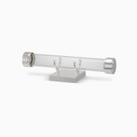Silver Plated Besamim Holder Clear Tube 8.7" by Hazorfim