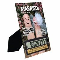 Personalized Tabletop Wedding Anniversary Countdown Clock 5" x 7"