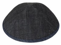 iKippah Black Denim with Navy Denim Rim Size 2