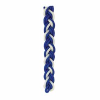 Beeswax Havdalah Candle Flat Blue and White