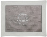 Challah Cover Vinyl Gray and White Dotted Pattern