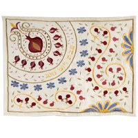 Yair Emanuel Judaica Round Pomegranates Machine Embroidered Challah Cover