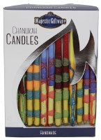 Chanukah Candles Blue Maroon Pink and Green Executive Collection 45 Count