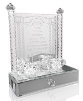 Crystal Candle Sticks Holder with Drawer 12"