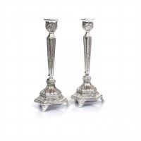 Candlesticks Silver Plated Filigree Design 7"