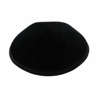Cool Kippah Black Velvet 4 Part Size 10