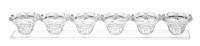 Crystal Tealight Candlestick 6 Cup Strip Holder 14.5"