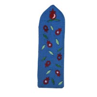 Yair Emanuel Embroidered Bookmark - Teal Pomegranate