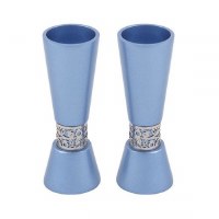 Candlesticks Blue Cone Shaped Designed by Yair Emanuel