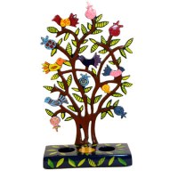 Yair Emanuel Tealight Holder - Laser Cut Tree with Birds