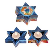 Yair Emanuel Star of David Tealight Holders - Jerusalem