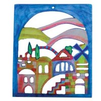 Yair Emanuel Wooden Cutout Wall Decor - Jerusalem Hills