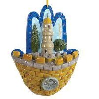 Yair Emanuel 3D Ceramic Hamsa Tower of David Design