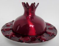 Additional picture of Yair Emanuel Pomegranate Honey Dish - Red
