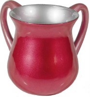 Yair Emanuel Aluminum Washing Cup Small - Maroon