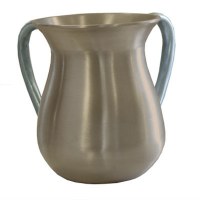 Yair Emanuel Aluminum Cast Wash Cup - Gold with Silver Handles