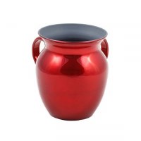 Wash Cup Red Stainless Steel Small Designed by Yair Emanuel