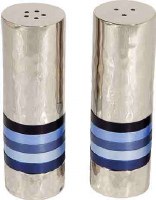 Yair Emanuel Hammered Salt and Pepper Shaker Set - Blues