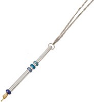 Yair Emanuel Anodized Aluminum Torah Pointer with Blue Rings
