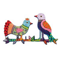 Yair Emanuel Laser Cut Key Holder - Birds