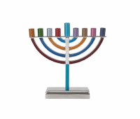 Yair Emanuel Candle Menorah Small Classic Style Multicolor Branches