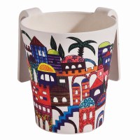 Washing Cup Bamboo Multicolor Jerusalem City Designed by Yair Emanuel