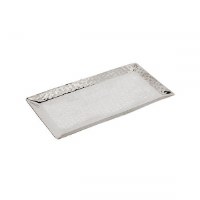 Yair Emanuel Stainless Steel Hammered Tray with Border 6.5"x11"