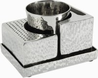 Yair Emanuel Judaica Nickel Hammered Havdallah Set