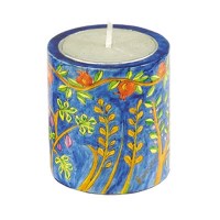 Yair Emanuel Memorial Candle Holder Seven Species