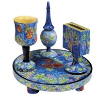Yair Emanuel Wooden Havdallah Set - Seven Species