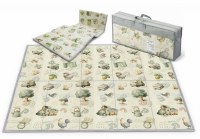 Foam Foldable Floormat Aleph Bais Design Beige 70" x 78"