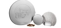 Round Leather Havdallah Set Classic Design Ashkenaz Gray 8"