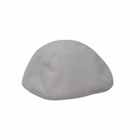 Suede Yarmulke White 4 Part